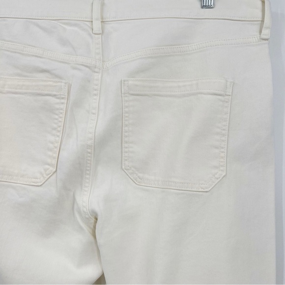 NWT GAP High Rise 70s Flare Jeans 33 Ivory Cream Stretch Retro Chic - Picture 6 of 9